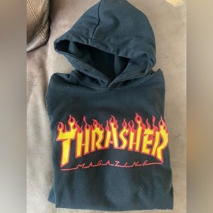 Thrasher hoodie black - size adult small - 100% cotton